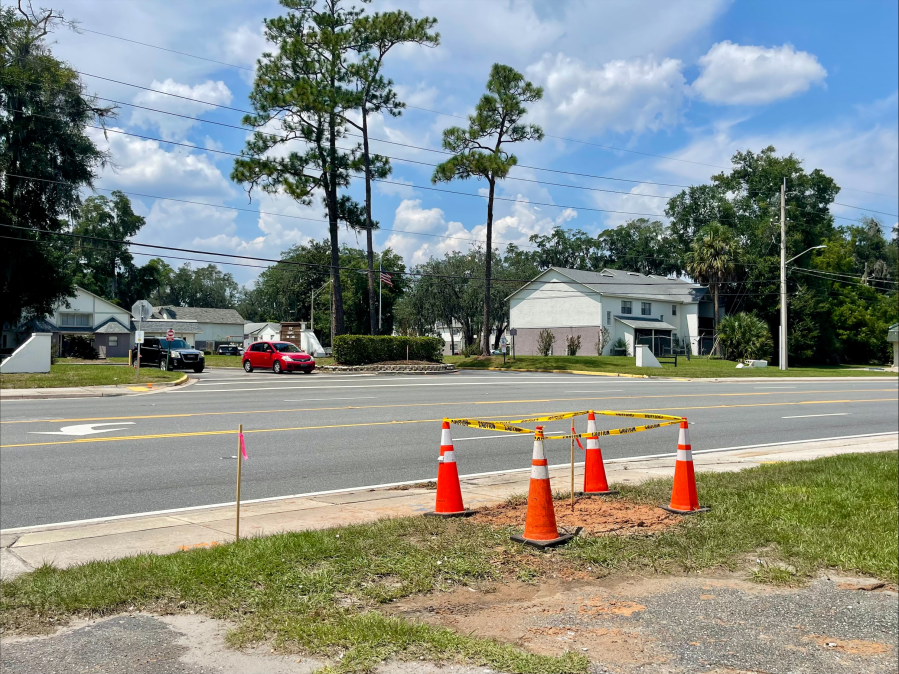 Lane Avenue Pedestrian Hybrid Beacon Construction Photo- August 2026